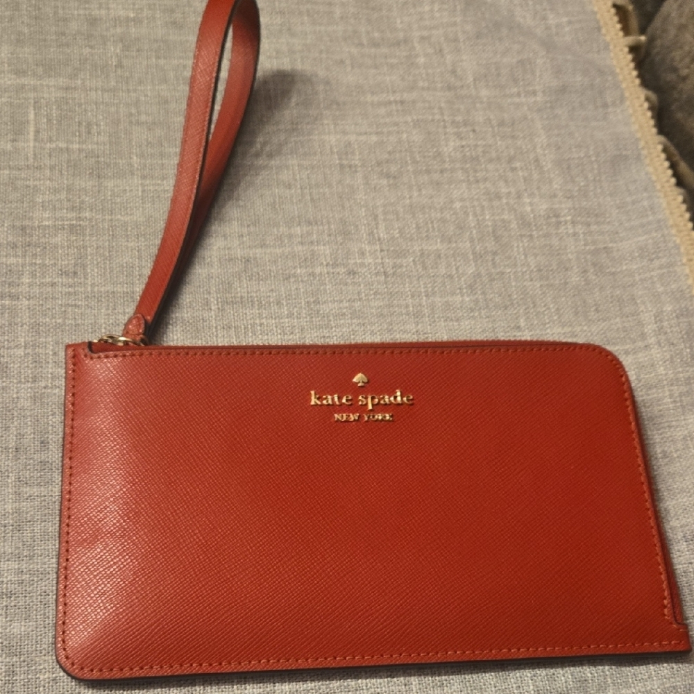 Kate Spade Red L-zip Wristlet